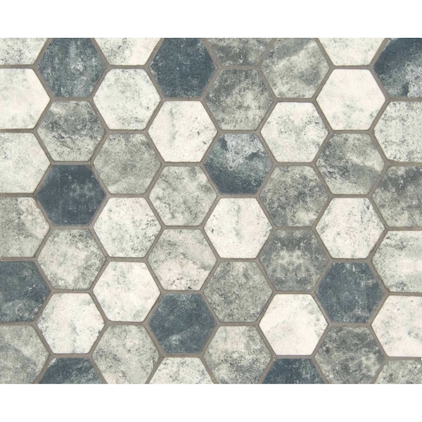 Msi Urban Tapestry Hexagon 12 In. X 12 In. X 6 Mm Glass Mesh-Mounted Mosaic Tile, 15PK ZOR-MD-0454 - main